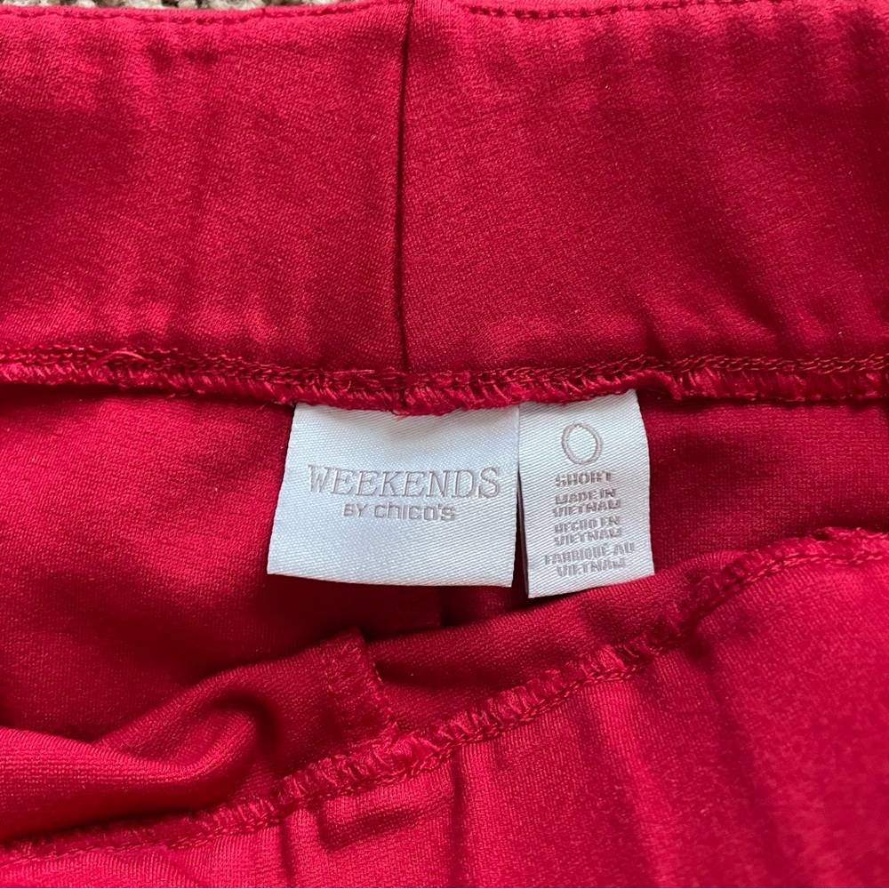 CHICO’S - Sz XS - RED PANTS-SLACKS - (Chico’s 0 Short) - Picture 2 of 11
